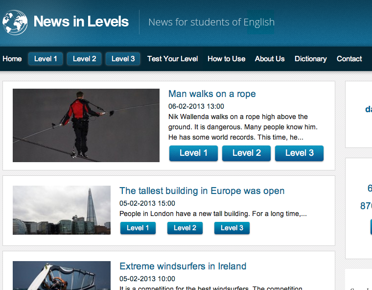 News In Levels